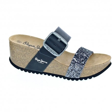 Pepe Jeans Tyron Steel Negro PLS90291 Sandalias Mujer - ¡Entrega 24h gratis!