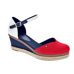 Tommy Hilfiger Toe Mid Wedge Rojo RWB Sandalias Mujer - ¡Entrega 24h gratis!
