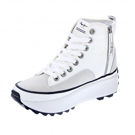 Pepe Jeans Woking City Blanco WHITE Zapatillas bota Mujer - ¡Entrega 24h  gratis!